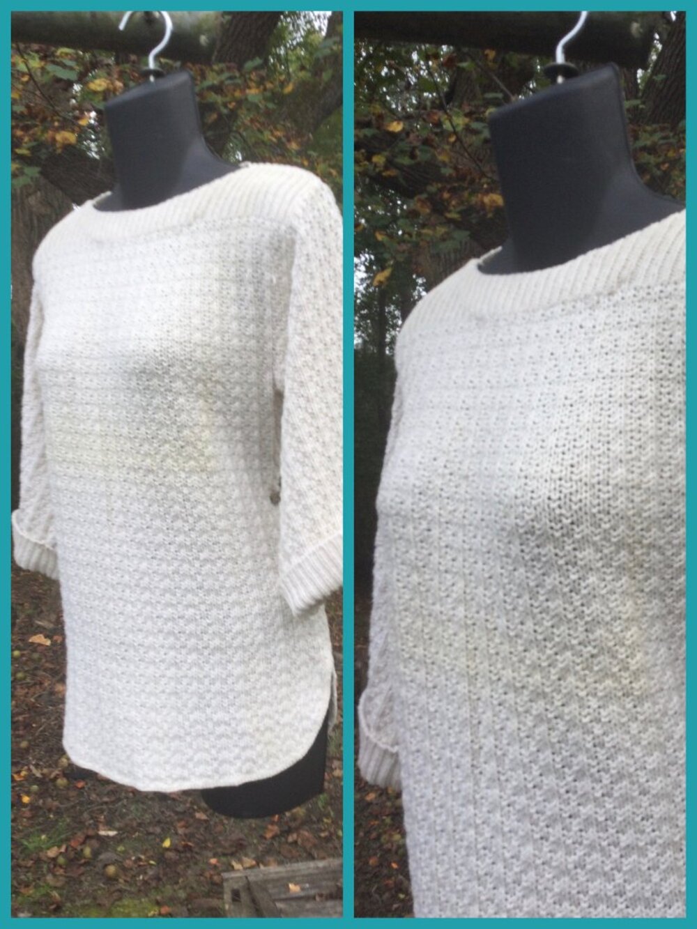 Thick Cream Sweater, sz S